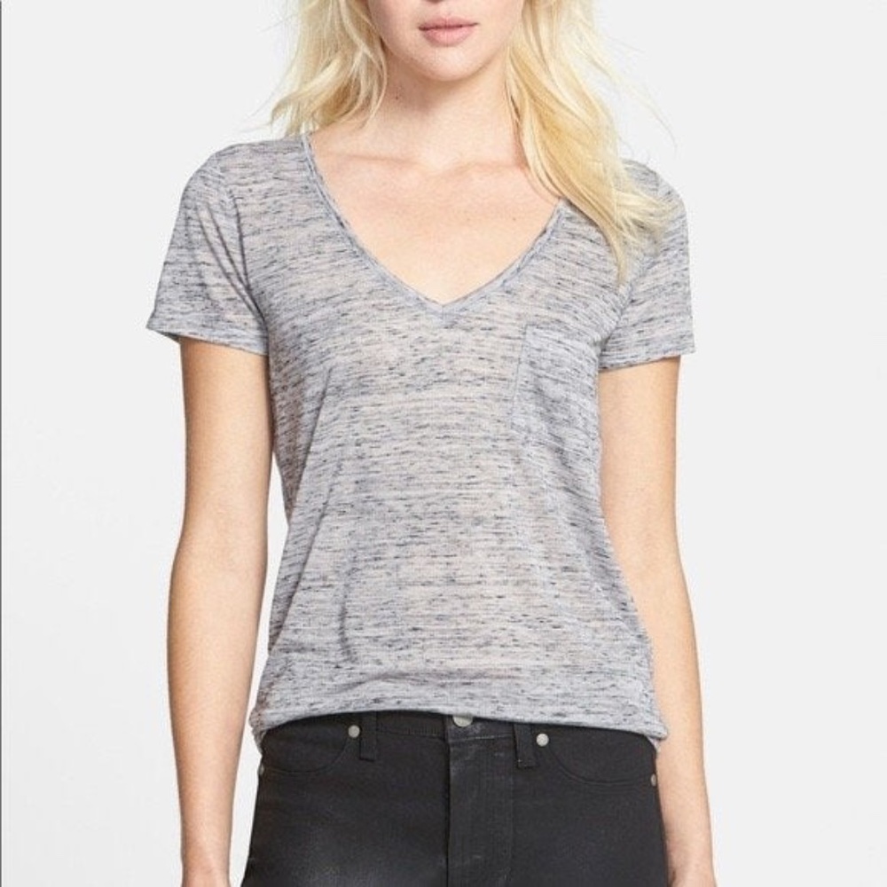 Paige Denim 'Lynnea' V-Neck Tee Large